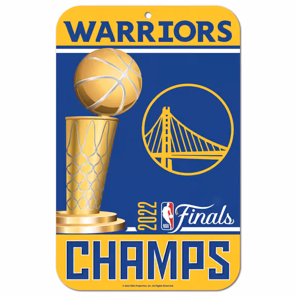 Golden State Warriors 2022 NBA Champions WinCraft NBA Sign view 1