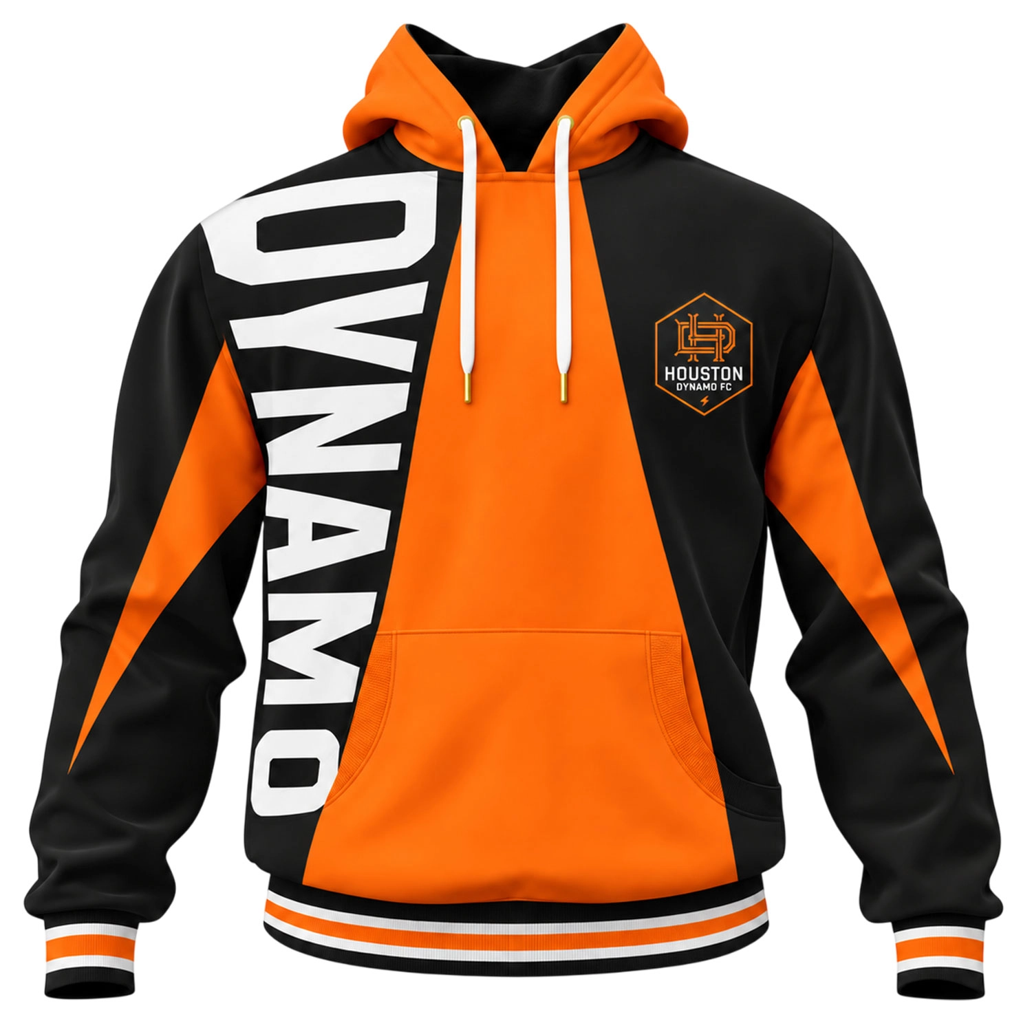 Houston Dynamo Personalized Hoodie Bold Orange Black