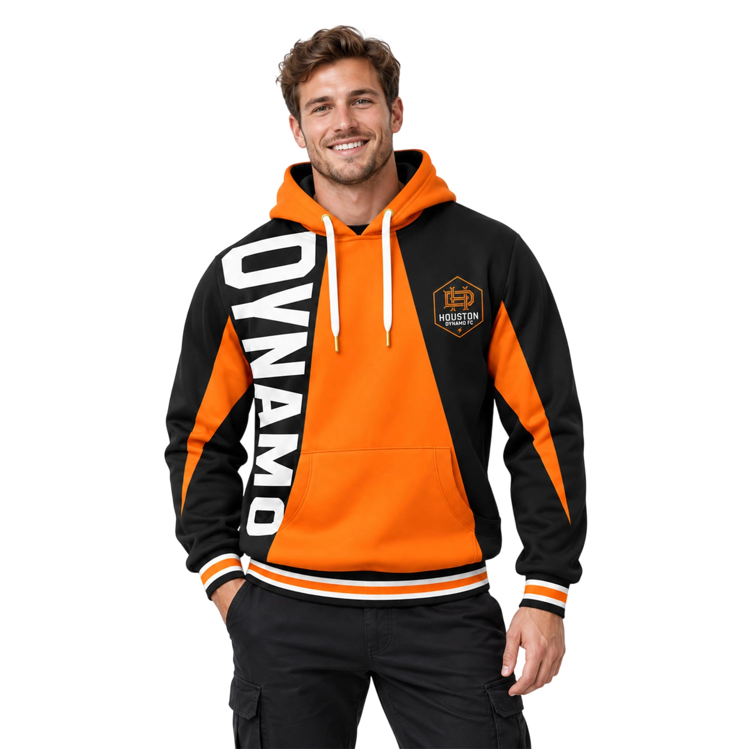 Houston Dynamo Personalized Hoodie Bold Orange Black
