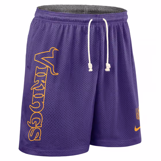 Minnesota Vikings 2025 NFL Sideline Reversible Mesh Nike Dri-FIT Shorts Purple view 2
