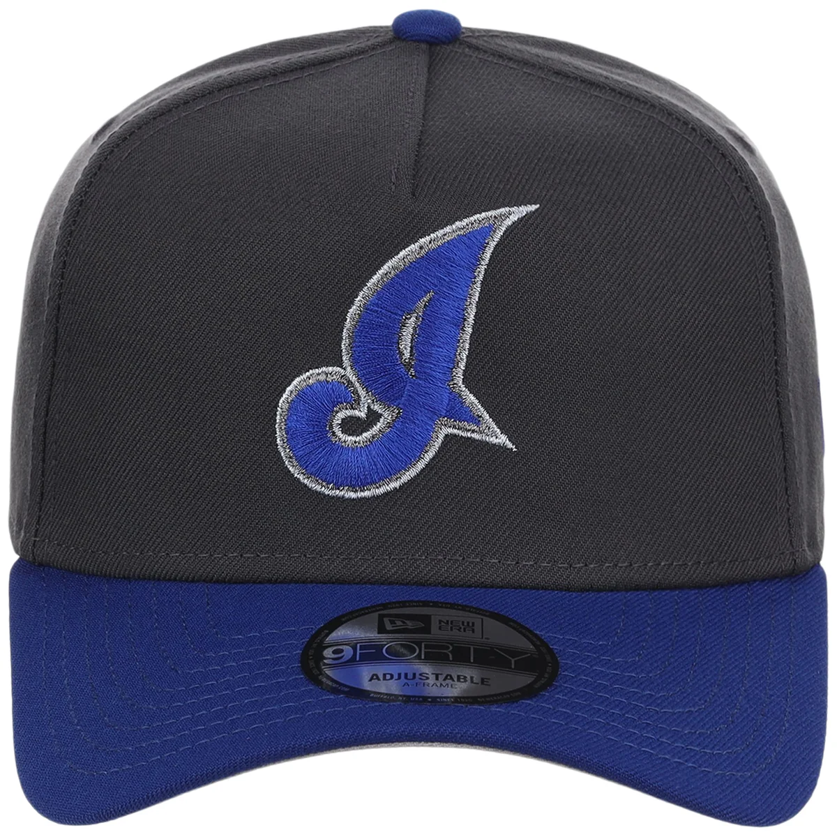 Cleveland Indians MLB Graphite x Royal FASHION CORE New Era 9FORTY A-Frame detail view