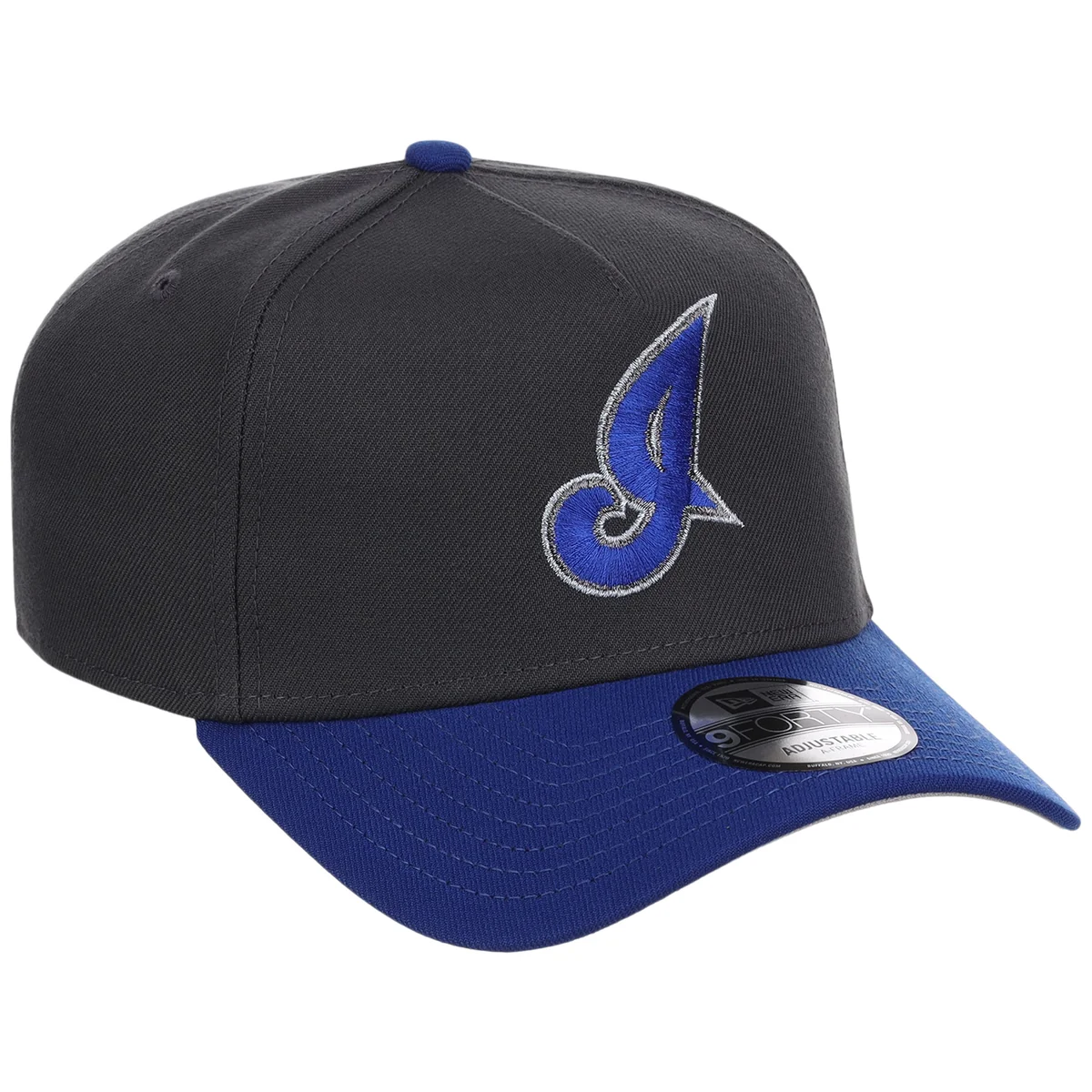 Cleveland Indians MLB Graphite x Royal FASHION CORE New Era 9FORTY A-Frame front view