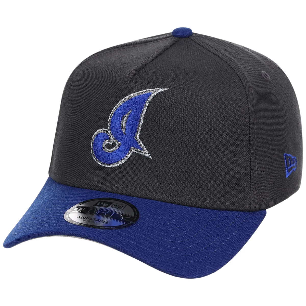 Cleveland Indians MLB Graphite x Royal FASHION CORE New Era 9FORTY A-Frame detail view