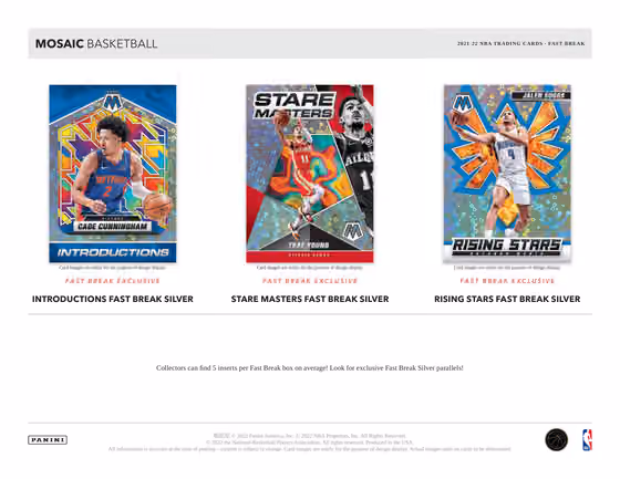 2021/22 Panini Mosaic Basketball NBA Fast Break Box view 4