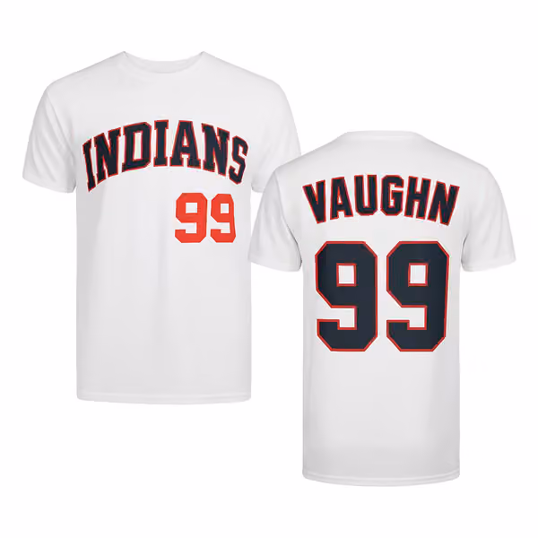 Major League Cleveland Indians Ricky Wild Thing Vaughn #99 Baseball T-Shirt view 1