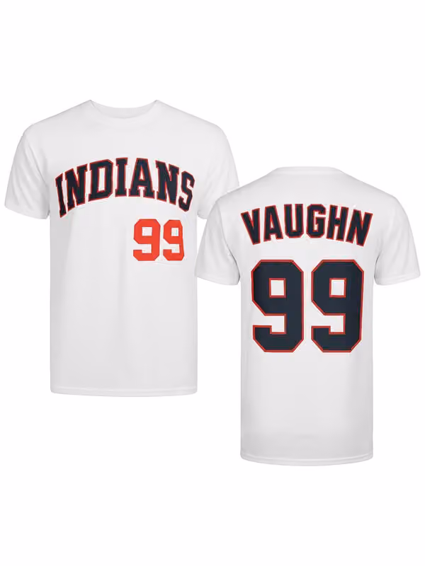 Major League Cleveland Indians Ricky Wild Thing Vaughn #99 Baseball T-Shirt view 3
