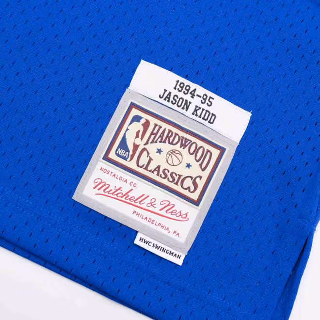 Jason Kidd #5 Dallas Mavericks 1994-95 Mitchell & Ness Swingman NBA Jersey Blue view 3