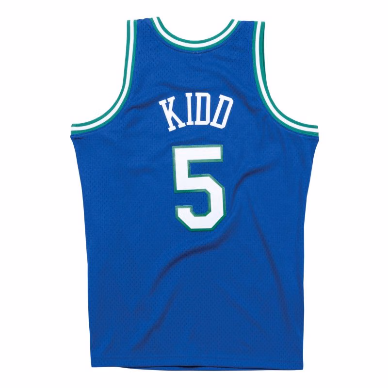 Jason Kidd #5 Dallas Mavericks 1994-95 Mitchell & Ness Swingman NBA Jersey Blue view 2