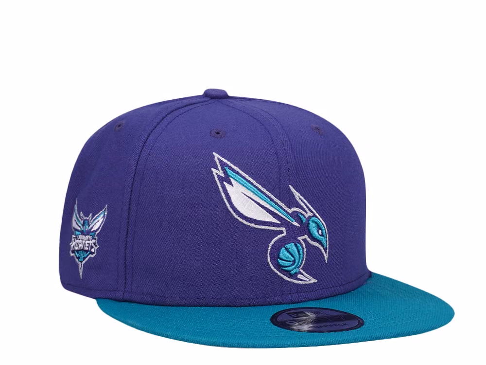 New Era Charlotte Hornets Purple Two Tone Classic Edition 9Fifty Snapback Hat front
