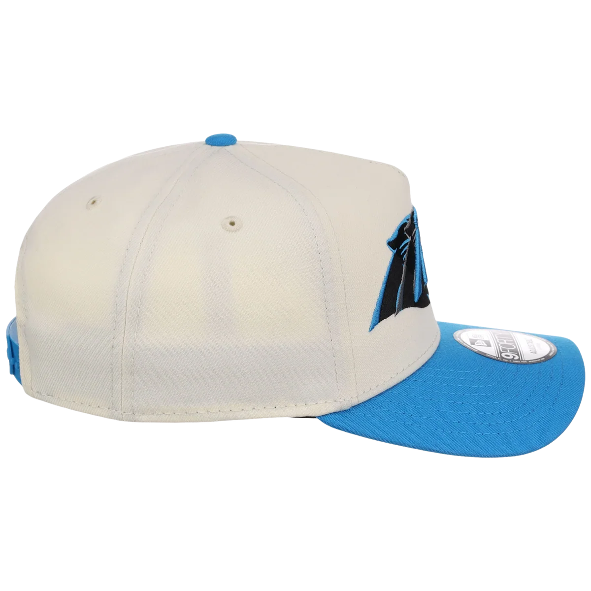 Carolina Panthers NFL Seismic New Era 9FORTY A-Frame detail view