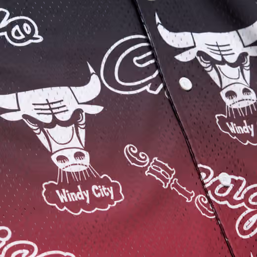Chicago Bulls Mitchell & Ness Destination Leisure Button Up NBA Shirt view 5