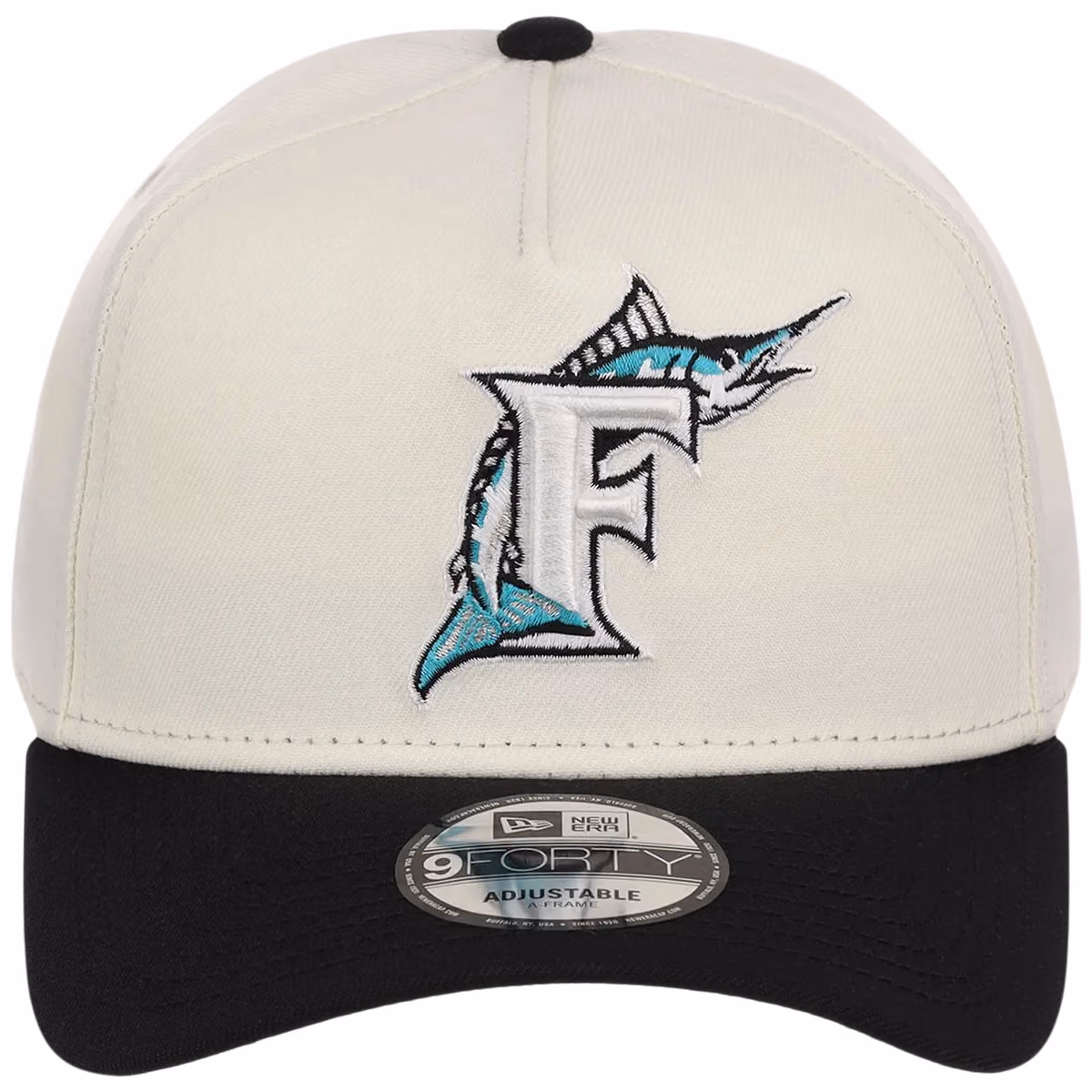 Miami Marlins MLB Chrome OTC Pop FASHION CORE New Era 9FORTY A-Frame detail view