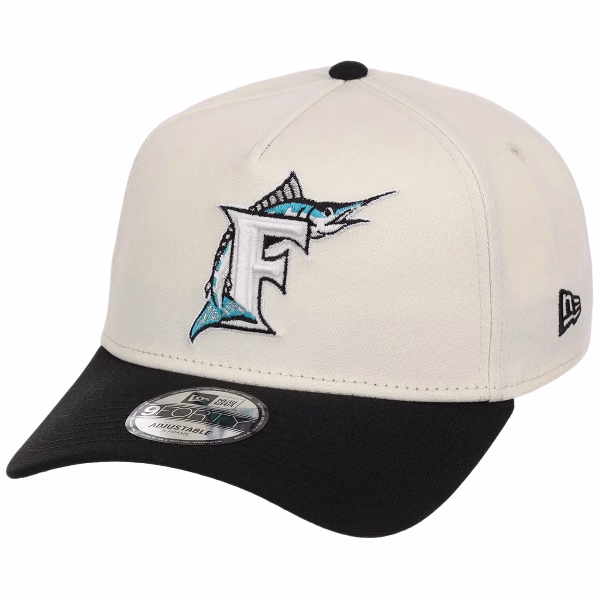 Miami Marlins MLB Chrome OTC Pop FASHION CORE New Era 9FORTY A-Frame detail view