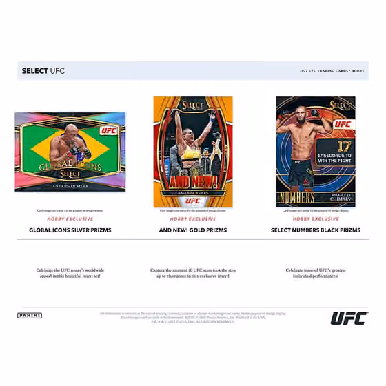 2022 Panini Select UFC Hobby Box view 4