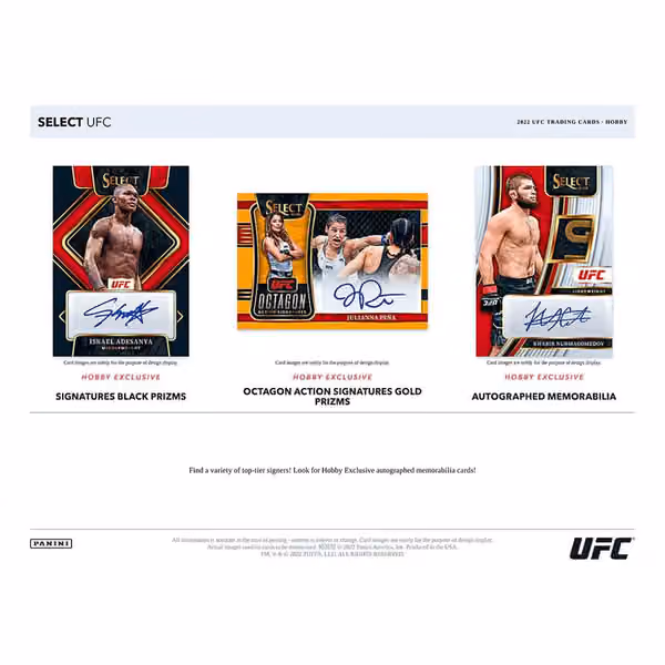 2022 Panini Select UFC Hobby Box view 3