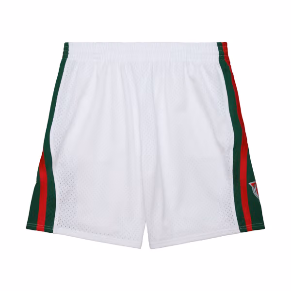 Milwaukee Bucks 2013-14 Mitchell & Ness Swingman NBA Shorts White view 2