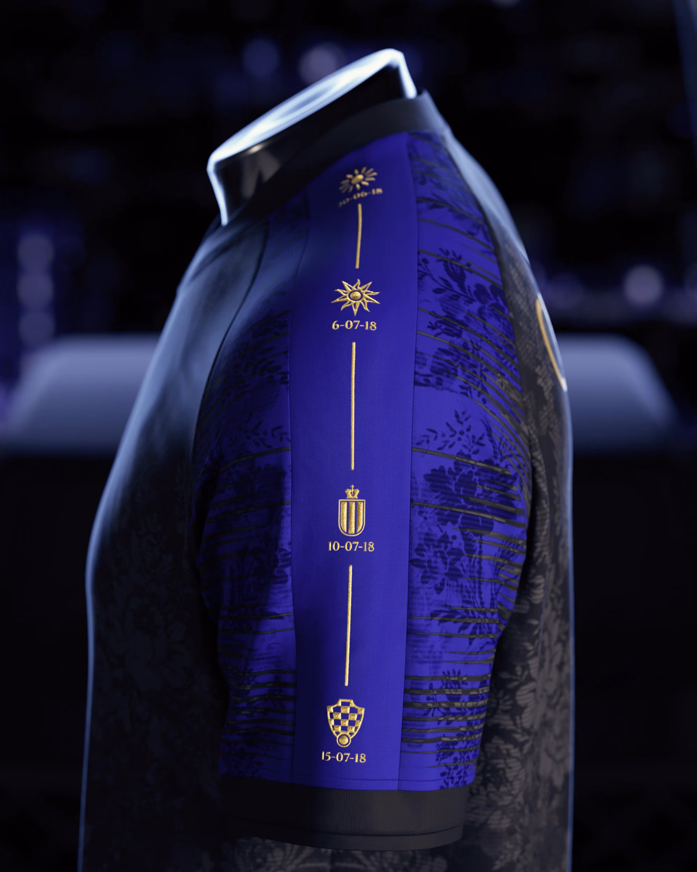 Jersevo Custom Personalized France 2018 Champions Jersey left sleeve detail