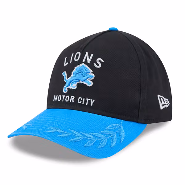 Detroit Lions 2025 NFL Draft 9TWENTY A-Frame Adjustable Cap Black product photo