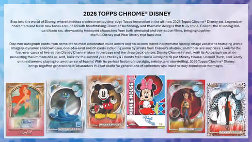 2026 topps Disney Chrome Blaster Box view 2