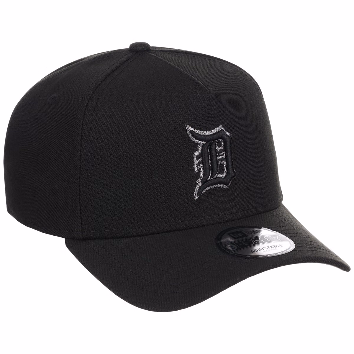 Detroit Tigers MLB Black x Pewter FASHION CORE New Era 9FORTY A-Frame front view