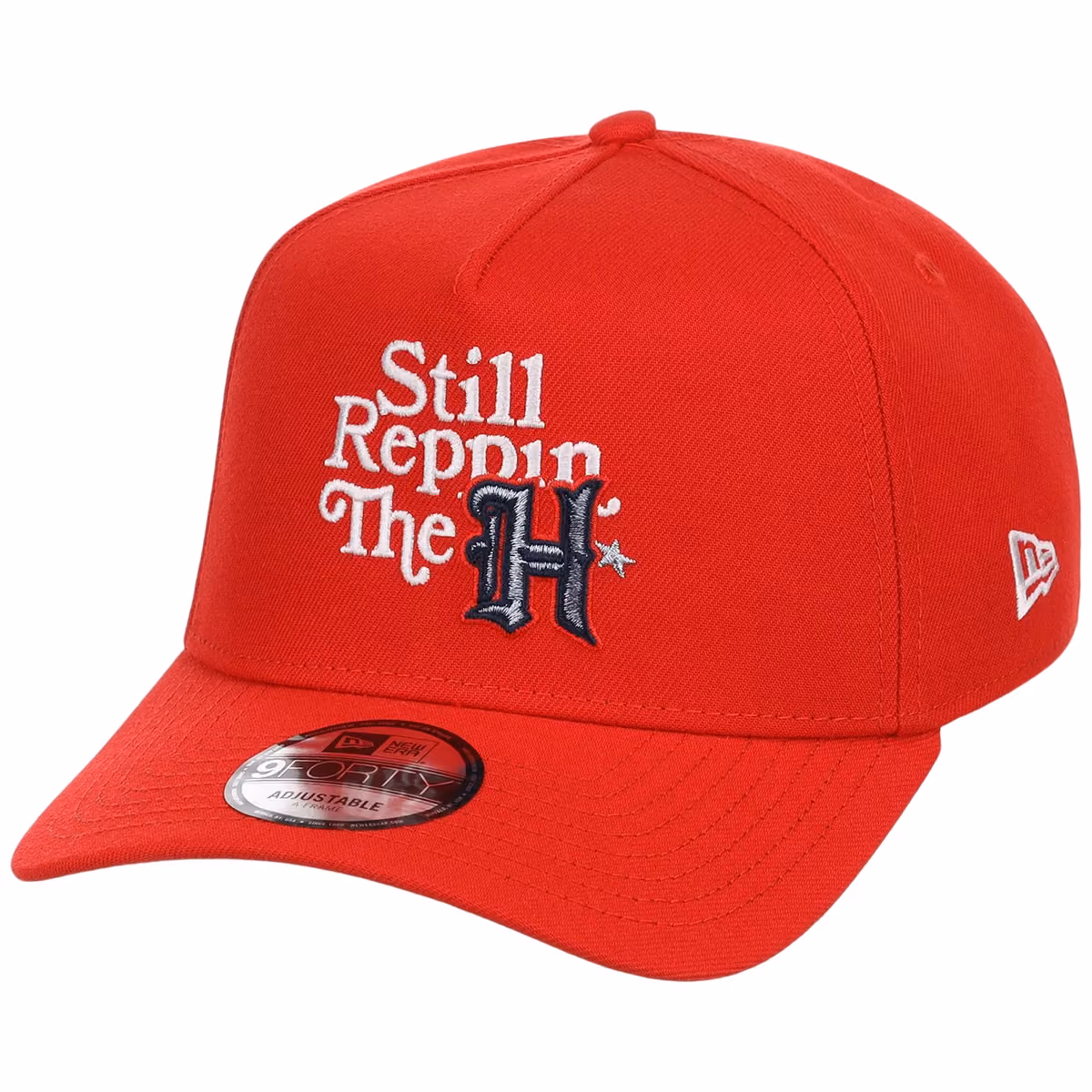 Houston Texans 'Still Reppin' (Red/Red) Houston Crown the City New Era 9FORTY A-Frame detail view