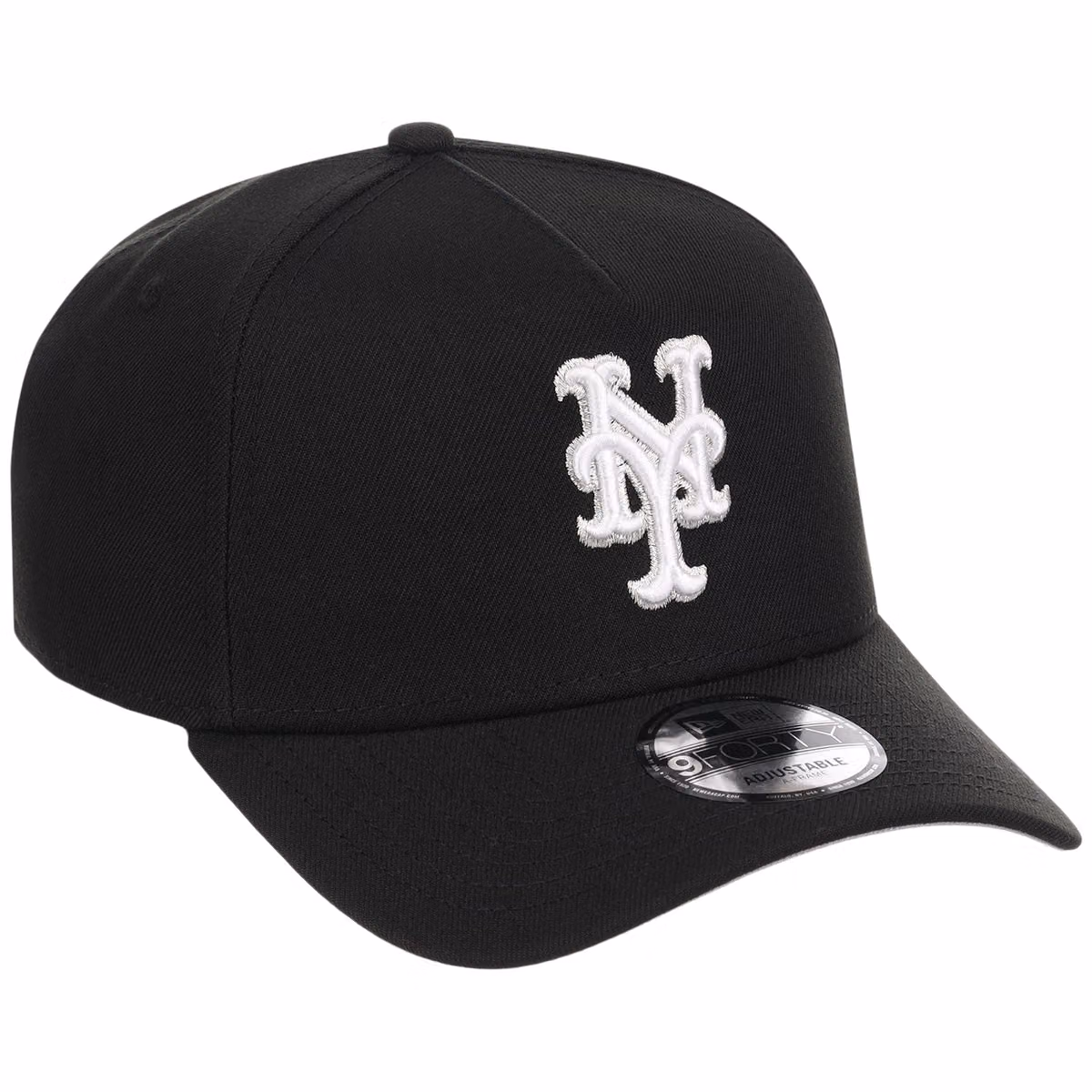 New York Mets MLB Black x White FASHION CORE New Era 9FORTY A-Frame front view