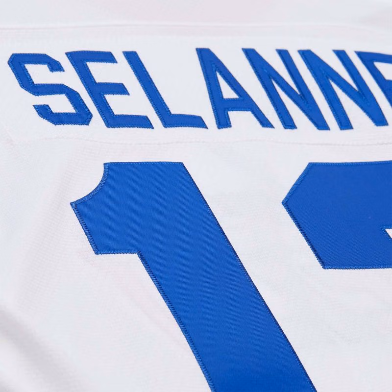 Teemu Selänne #13 Winnipeg Jets 1992-93 Premium Power Play NHL Jersey White view 8