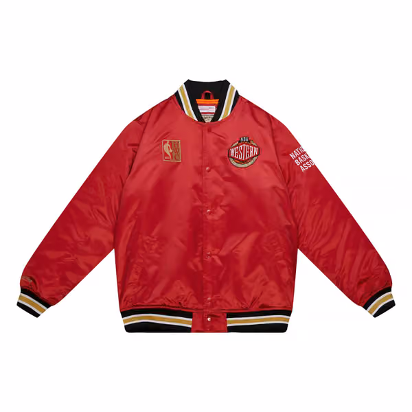 NBA Western Conference All-Star Mitchell & Ness Heavyweight Satin Jacket view 1