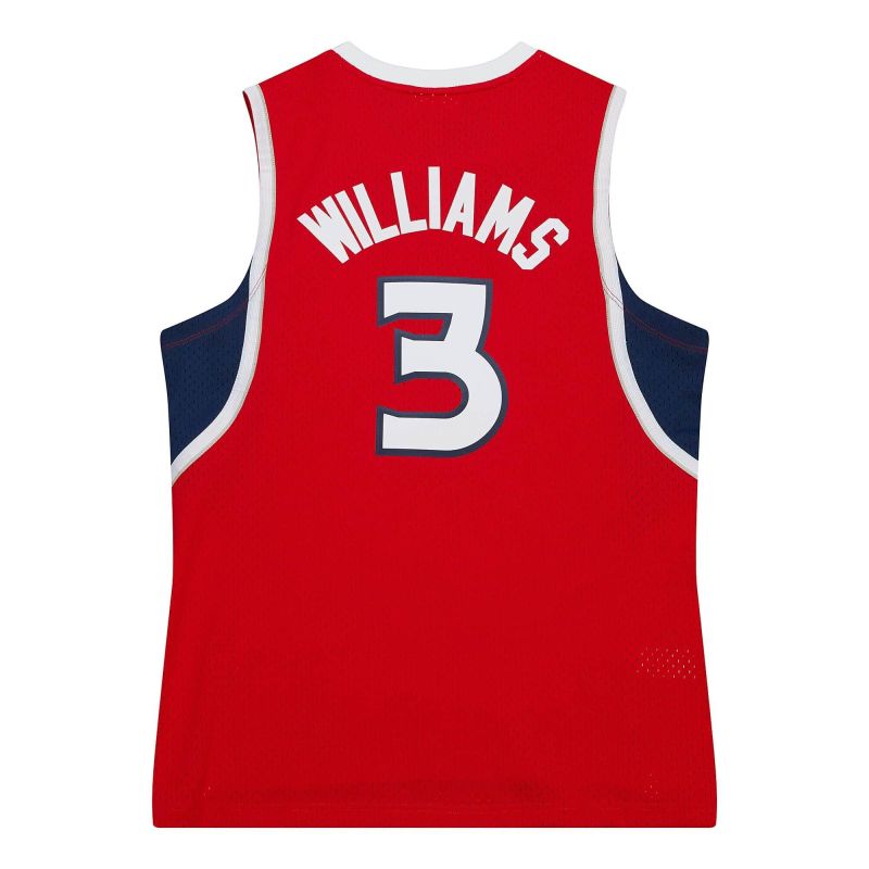Lou Williams #3 Atlanta Hawks 2013-14 Mitchell & Ness Alternate Swingman NBA Jersey Red view 2