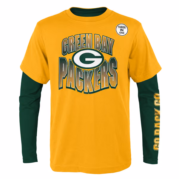 Green Bay Packers Game Day 3-in-1 Combo NFL Shirt (YOUTH) view 2