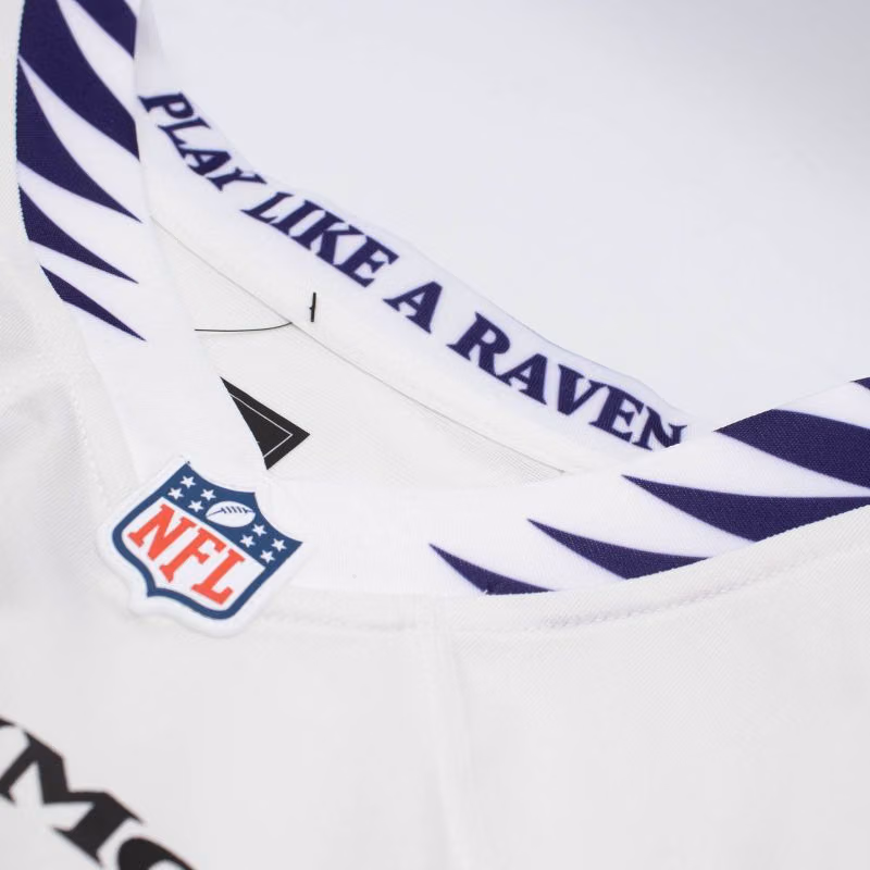 Lamar Jackson #8 Baltimore Ravens 2026 Game NFL Jersey White view 5