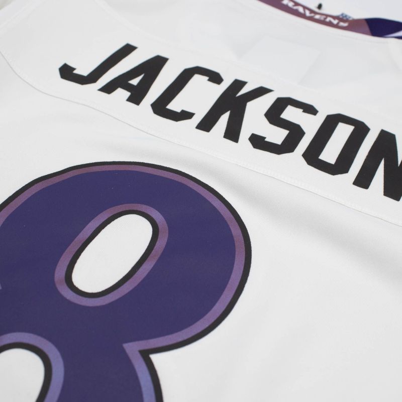 Lamar Jackson #8 Baltimore Ravens 2026 Game NFL Jersey White view 7