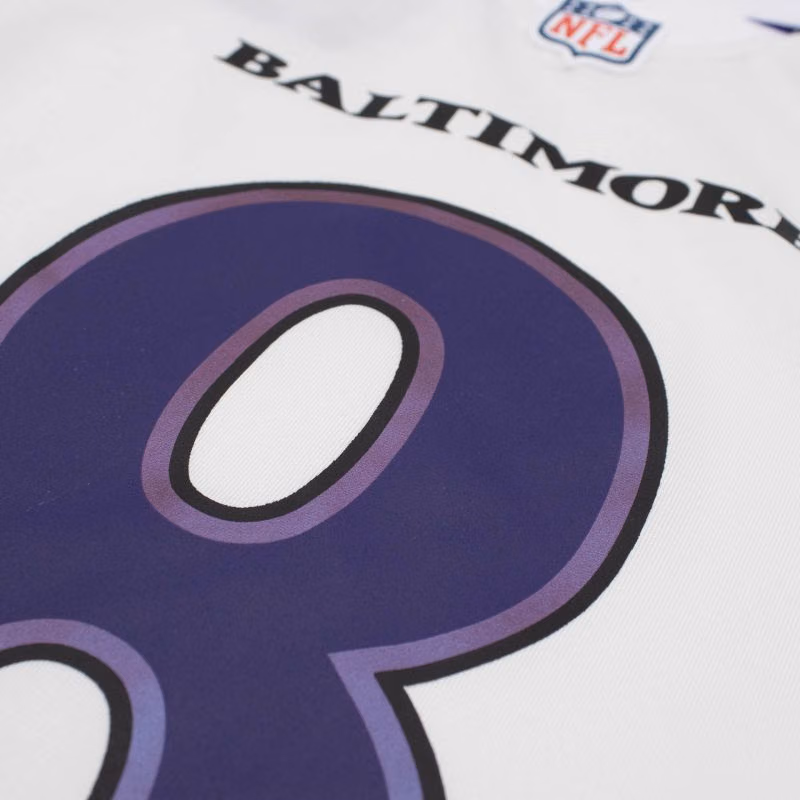 Lamar Jackson #8 Baltimore Ravens 2026 Game NFL Jersey White view 4