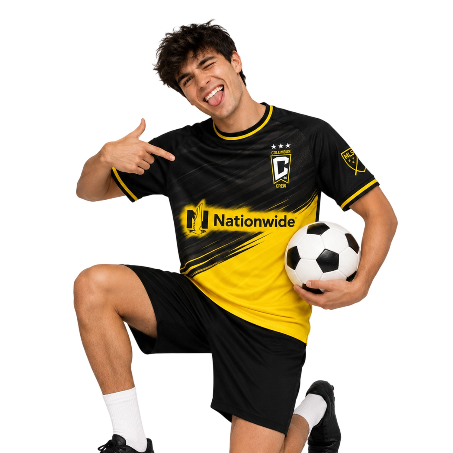 Columbus Crew Custom Soccer Jersey – Bold Gold Fade