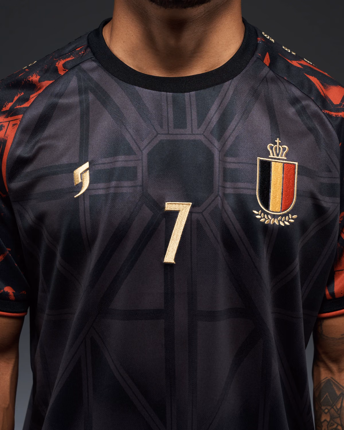 Jersevo Custom Personalized King Kev Heritage Jersey (2026WC Edition) crest detail