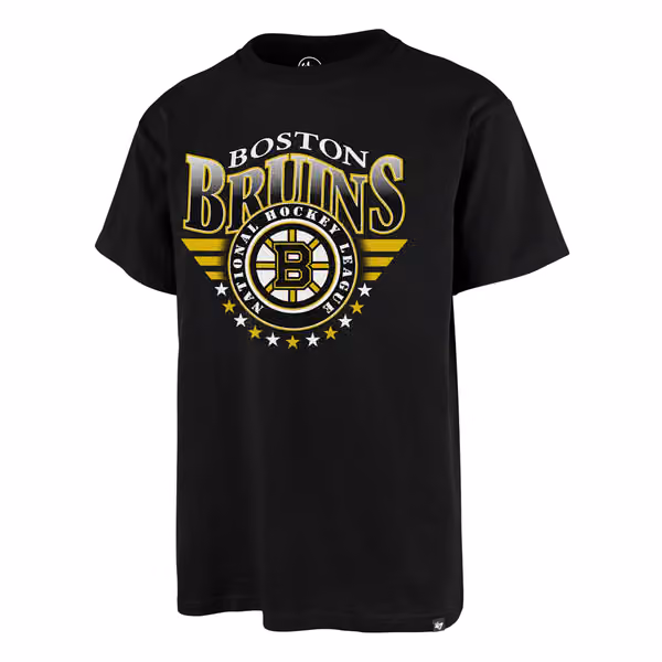 Boston Bruins Black Echo NHL T-Shirt Black view 1