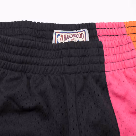 Miami Heat 2005-06 Mitchell & Ness Swingman NBA Shorts Alternate Black view 5