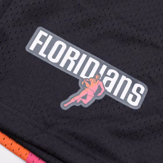 Miami Heat 2005-06 Mitchell & Ness Swingman NBA Shorts Alternate Black view 4