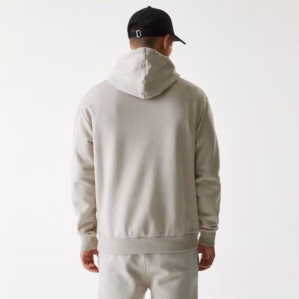 New York Yankees Small Logo MLB Hoodie Stone Gray view 2