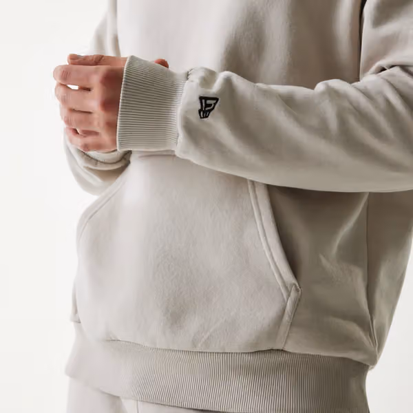 New York Yankees Small Logo MLB Hoodie Stone Gray view 6