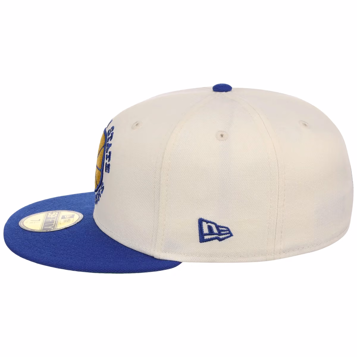 Golden State Warriors NBA Chrome OTC New Era 59FIFTY (Chrome/Royal) detail view