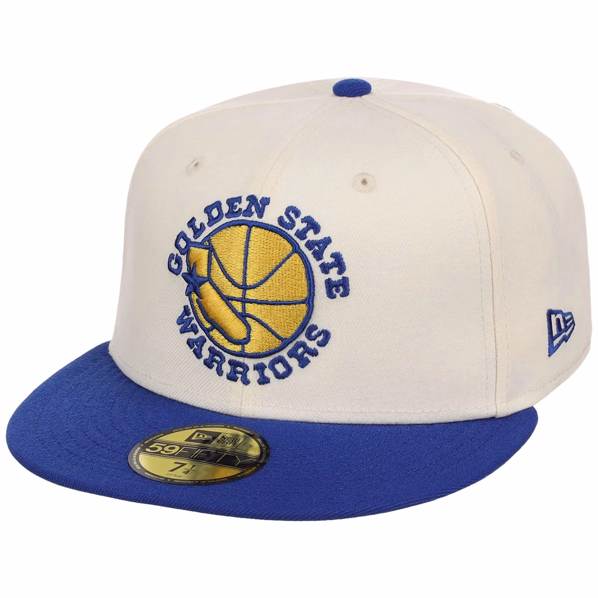 Golden State Warriors NBA Chrome OTC New Era 59FIFTY (Chrome/Royal) detail view