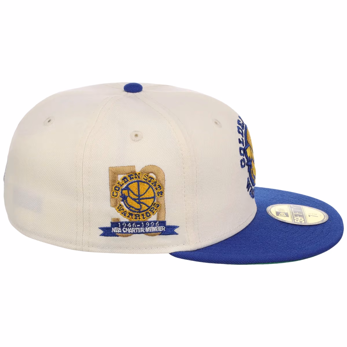 Golden State Warriors NBA Chrome OTC New Era 59FIFTY (Chrome/Royal) detail view
