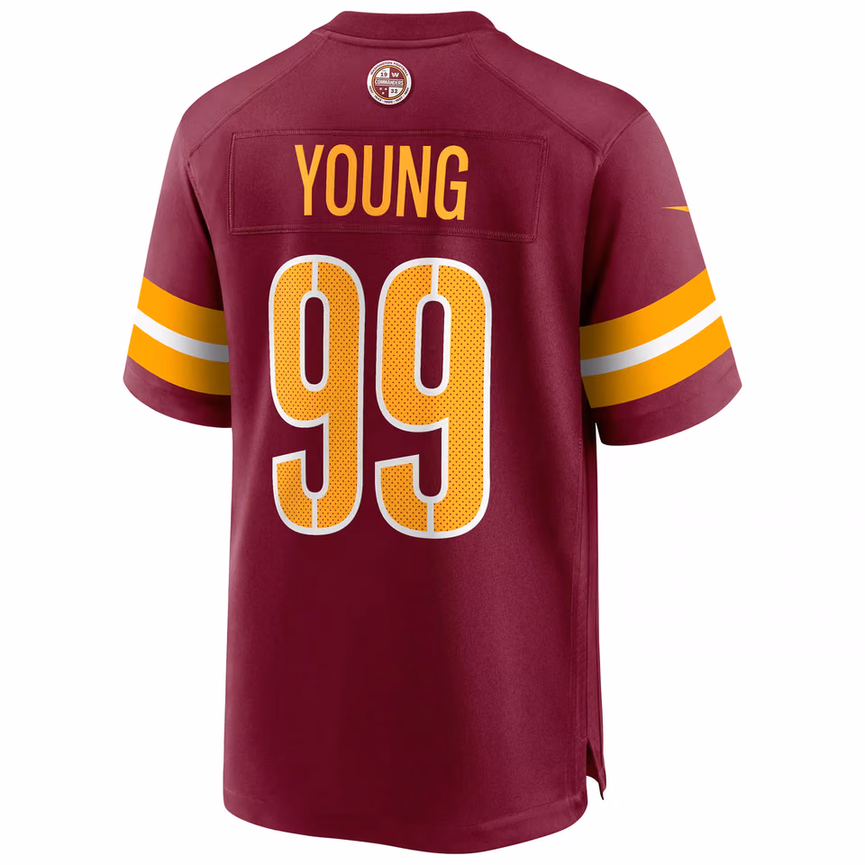 Chase Young #99 Washington Commanders Nike Game NFL Jersey Burgundy view 3