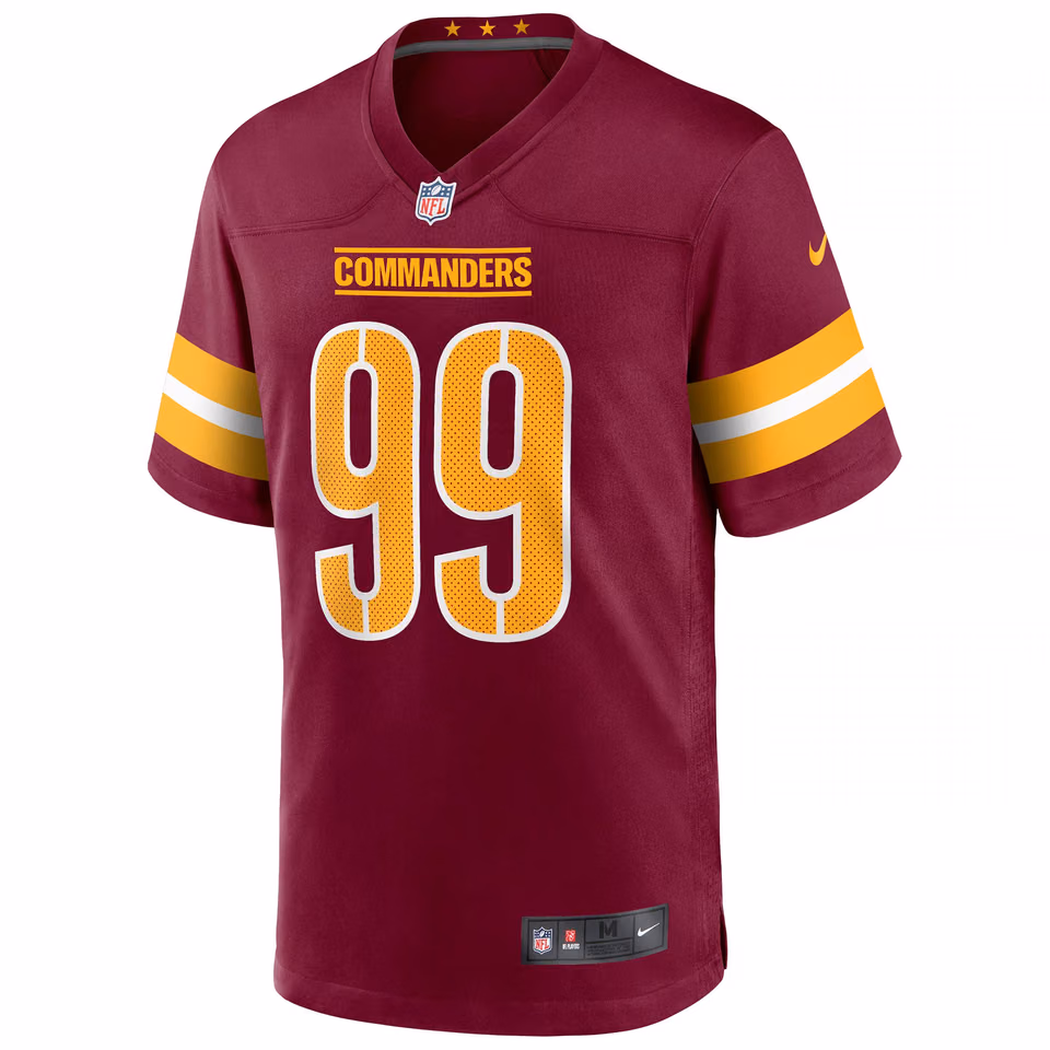Chase Young #99 Washington Commanders Nike Game NFL Jersey Burgundy view 2
