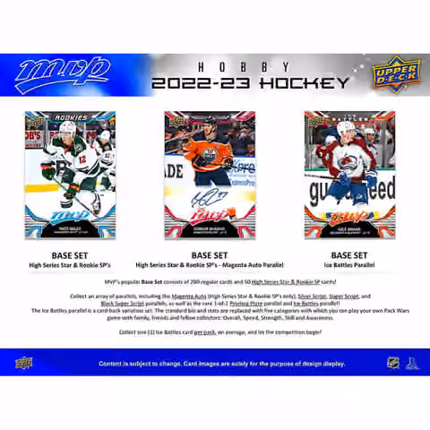 2022/23 Upper Deck MVP Hockey NHL Hobby Box view 2