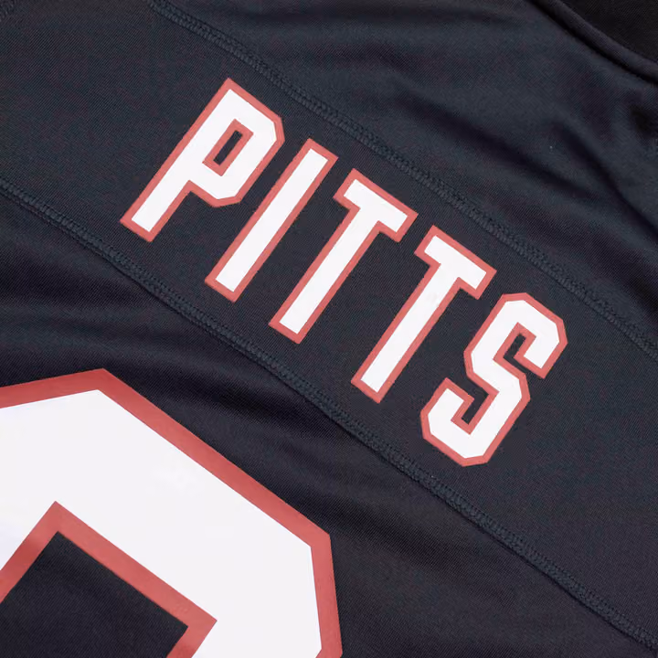 Kyle Pitts #8 Atlanta Falcons Game NFL Jersey Alternate Throwback Black view 4