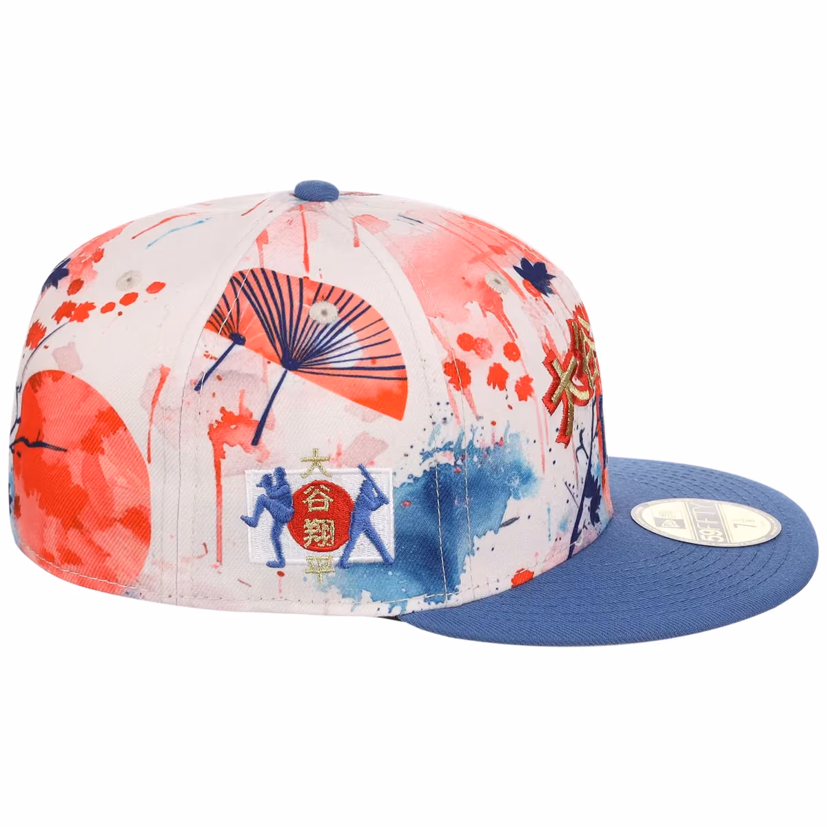 Los Angeles Dodgers Pacific Canvas New Era 59FIFTY (Multi/Royal) detail view