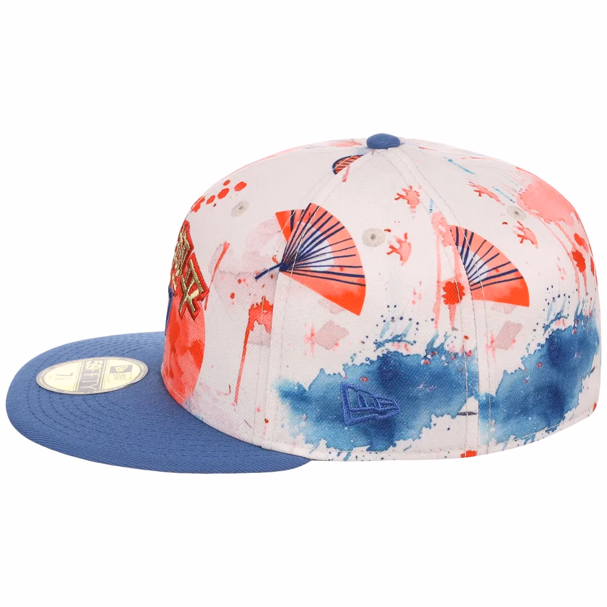 Los Angeles Dodgers Pacific Canvas New Era 59FIFTY (Multi/Royal) detail view