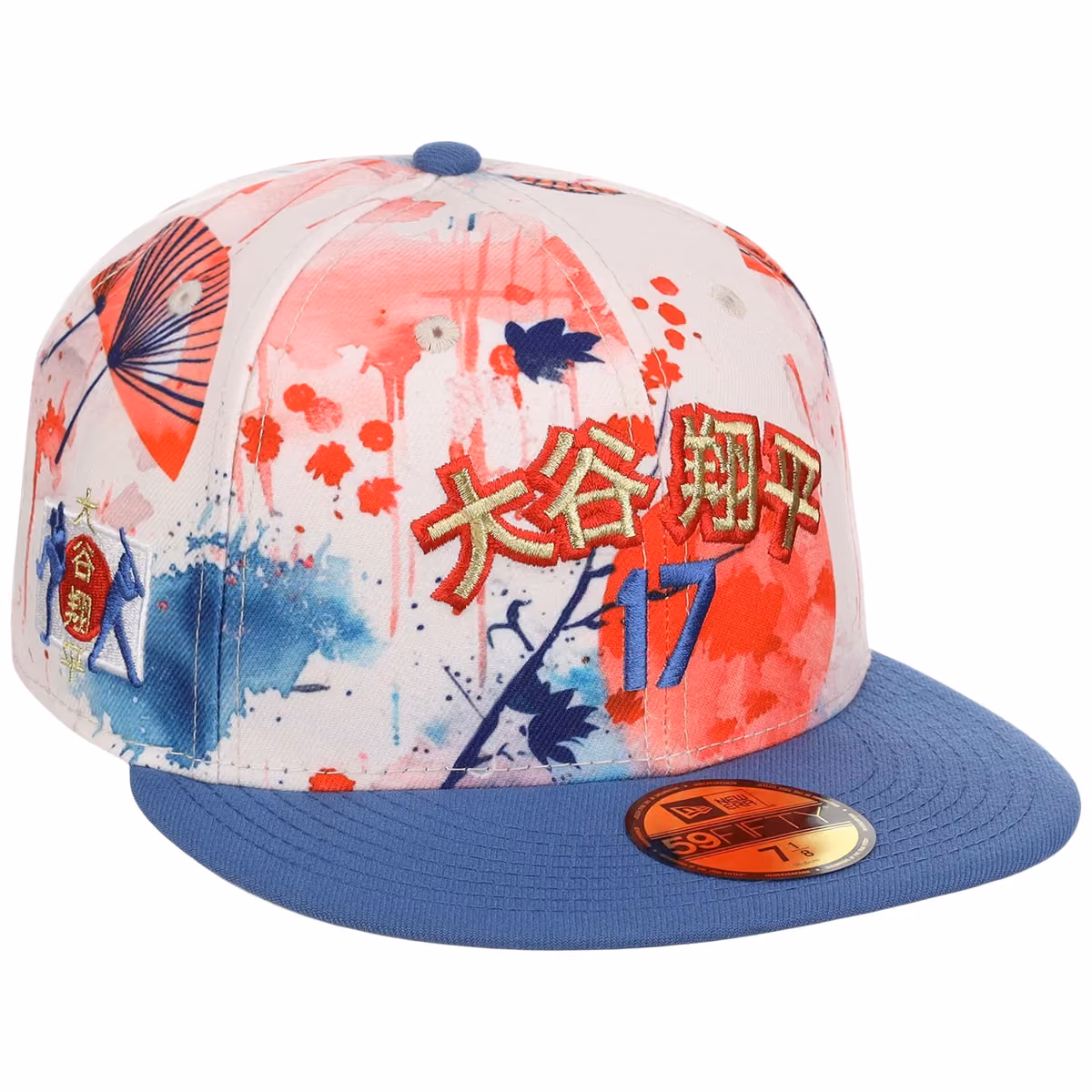 Los Angeles Dodgers Pacific Canvas New Era 59FIFTY (Multi/Royal) front view